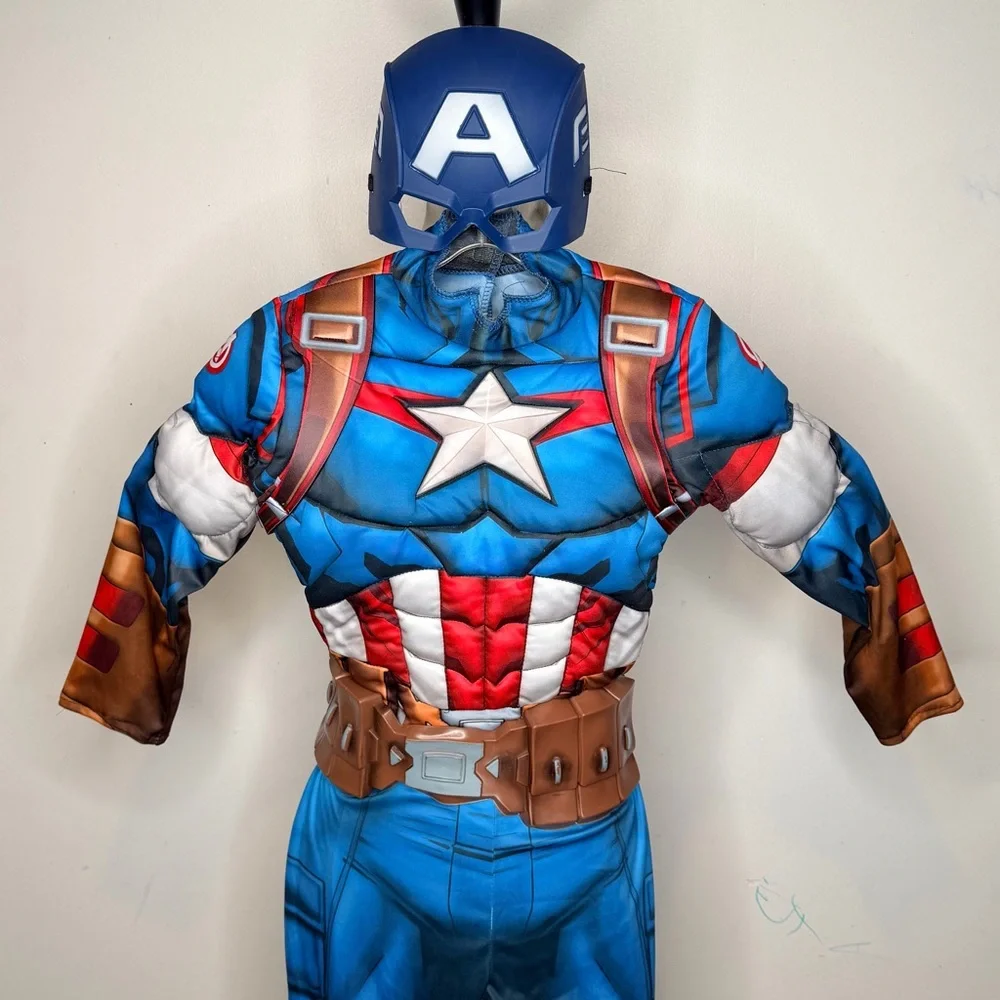 Rubies Marvel Avengers Deluxe Captain America Size Small - Picture 3 of 10